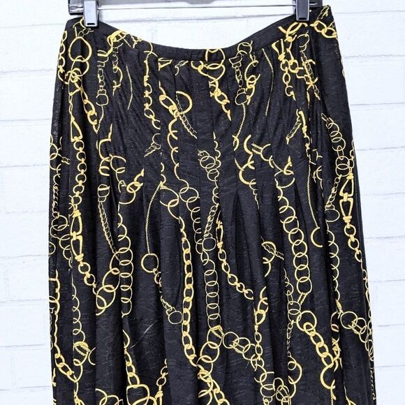 JONES NY COLLECTION Chain Print Midi Skirt 14 - Picture 2 of 8